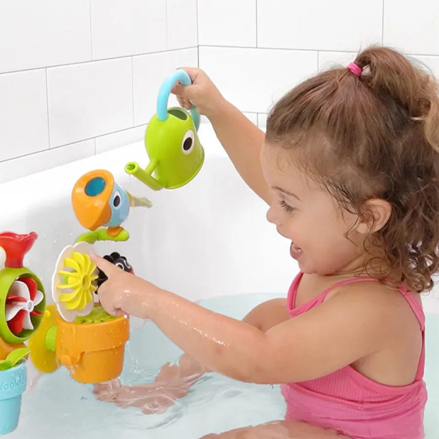 Yookidoo 以色列 洗澡戲水玩具-啄木鳥與小蝸牛