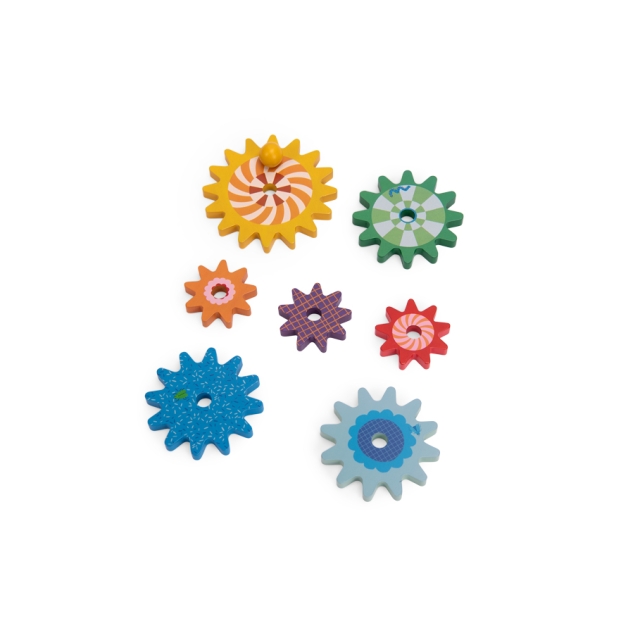 Moulin Roty 齒輪遊戲-斑紋動物