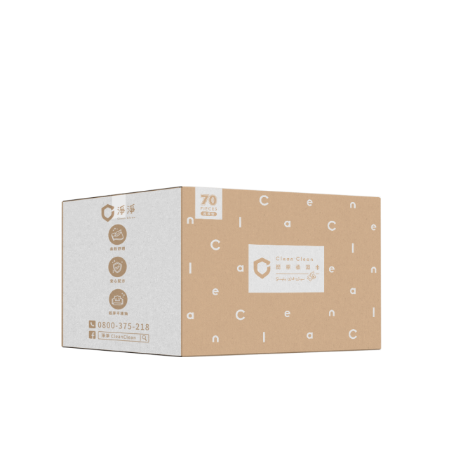 淨淨 簡單柔濕巾70抽 (12包/箱)（附彈蓋）
