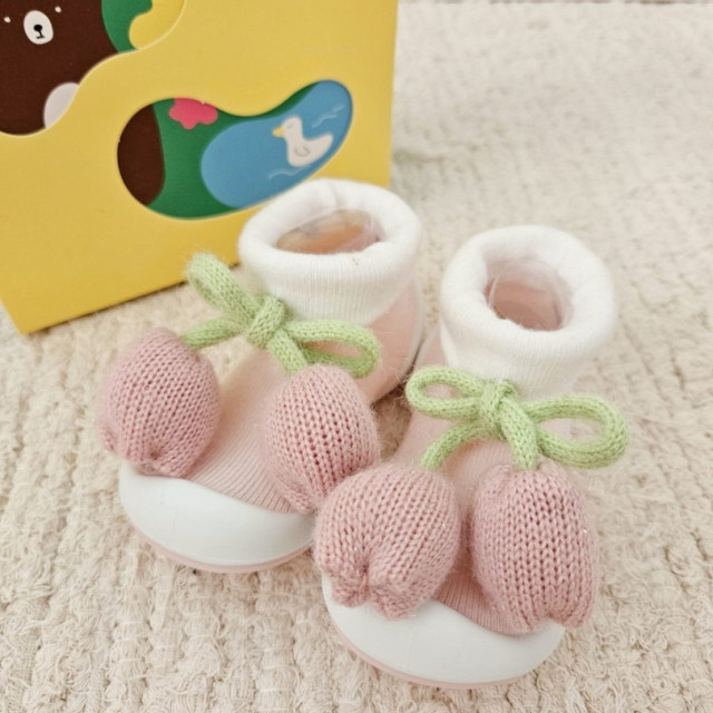 Ggomoosin 學步襪鞋 - 粉嫩鬱金香