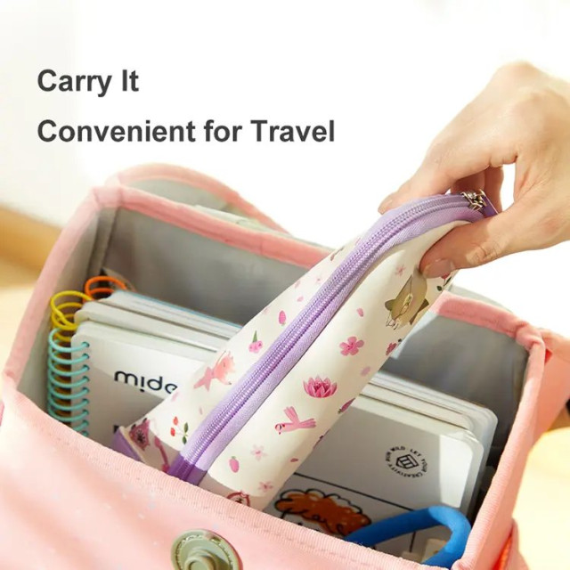 mideer 三角大開口筆袋-藝術(紫)