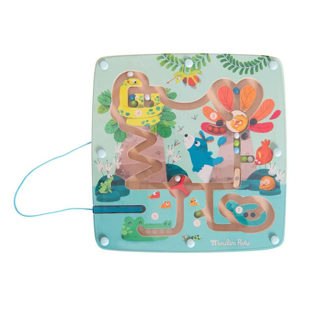 Moulin Roty 運筆磁力珠珠迷宮-叢林冒險