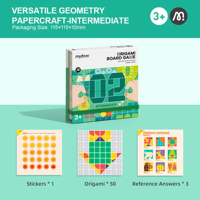 mideer 幾何邏輯百變摺紙冊-中階