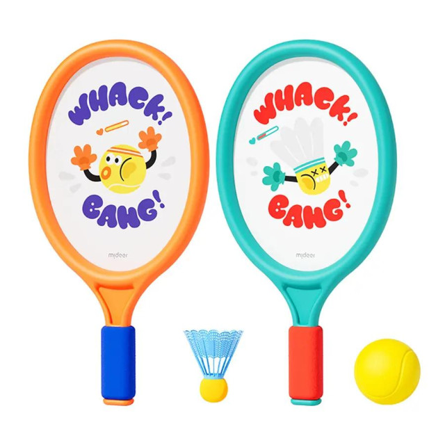 mideer 兒童入門安全球拍(內附網球&羽毛球)