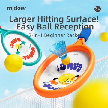 mideer 兒童入門安全球拍(內附網球&羽毛球)