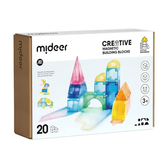 mideer 多彩透光磁力積木(20PCS)