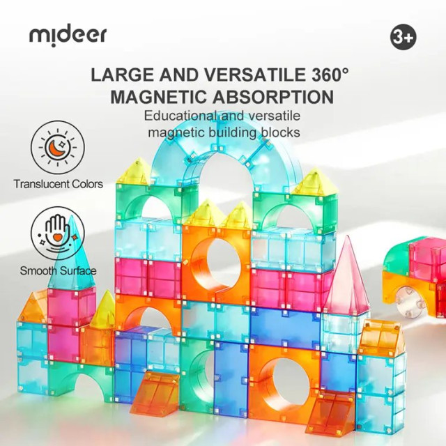 mideer 多彩透光磁力積木(20PCS)