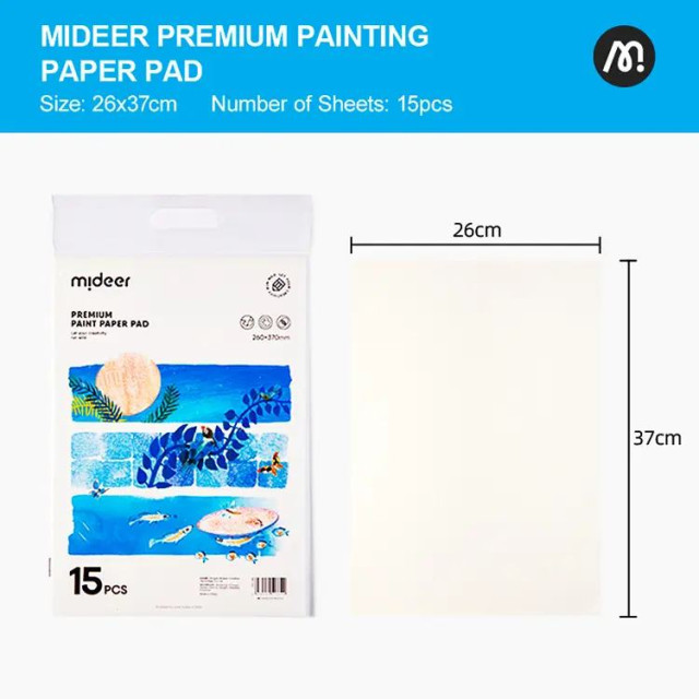 mideer 顏料專用繪畫紙(260x370mm)