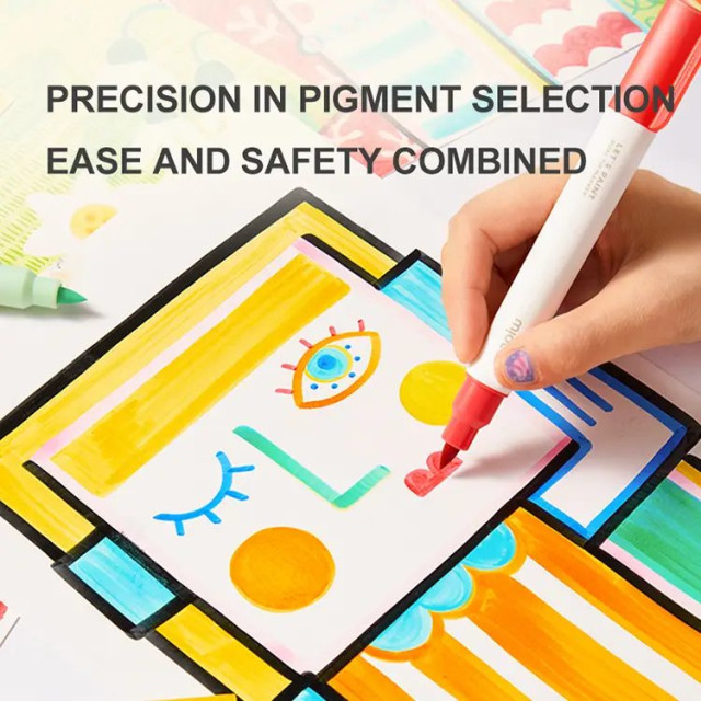 mideer 雙頭水性麥克筆(6色)