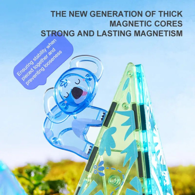 mideer 多彩透光磁力片-動物叢林(40PCS)