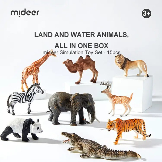 mideer 擬真動物套組(15PCS)