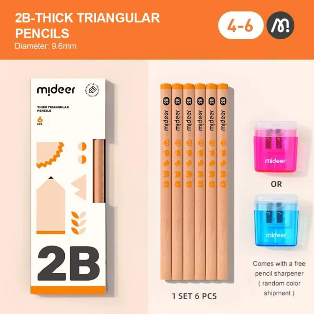 mideer 兒童專用三角鉛筆