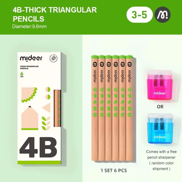 mideer 兒童專用三角鉛筆