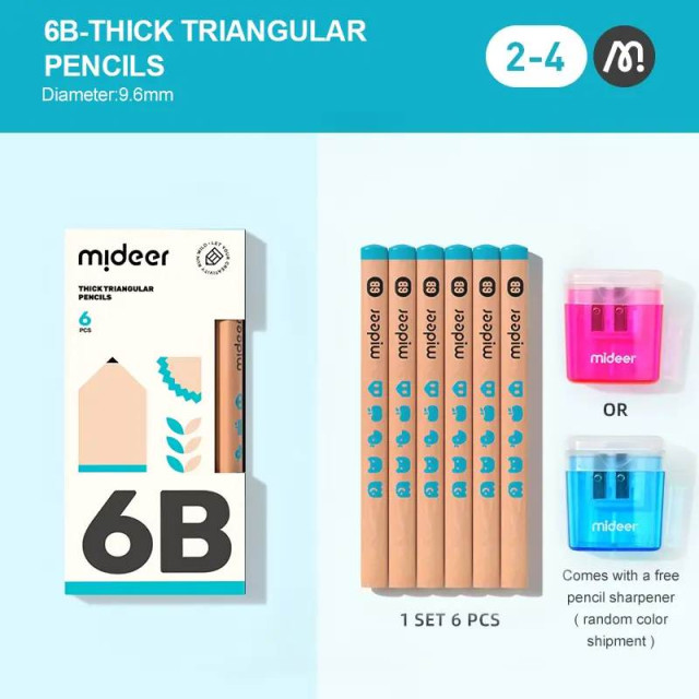 mideer 兒童專用三角鉛筆