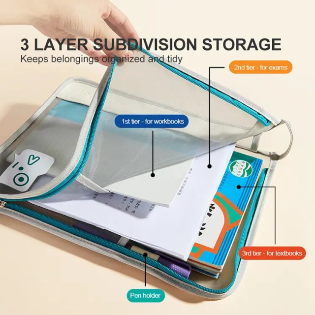 mideer 小學生分類收納袋(藍)