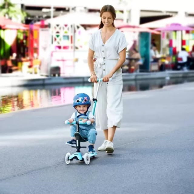 Micro 瑞士 Mini 2Grow Magic LED發光輪 成長型兒童滑板車 (可變換滑步車模式)