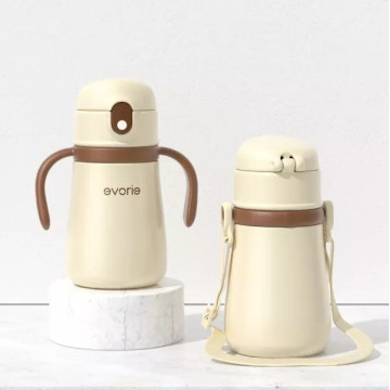 evorie SUS316不鏽鋼吸管保溫瓶兒童保溫杯 350ml