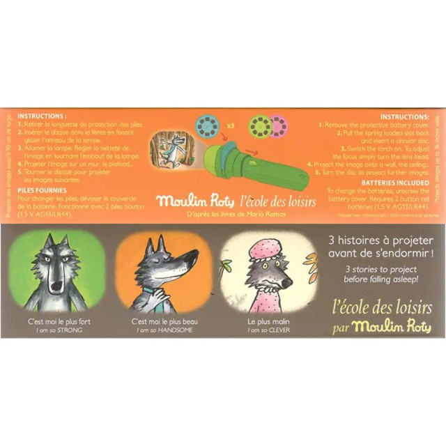 Moulin Roty 故事手電筒-狼的冒險