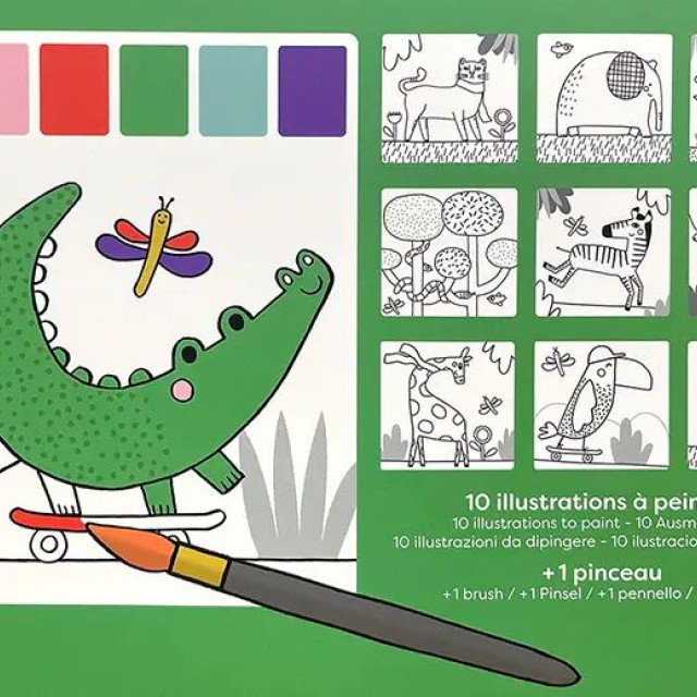 Moulin Roty 魔法調色板圖畫組-斑紋動物