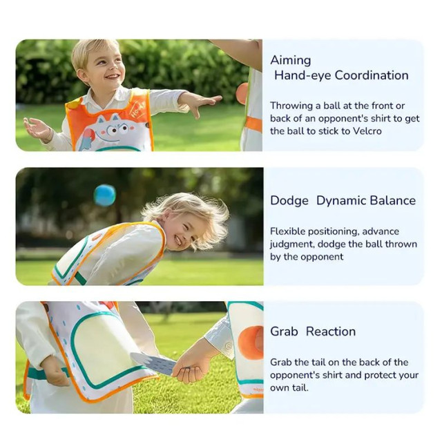 mideer 瘋狂躲避球魔鬼氈罩衫遊戲組-小綿羊(130-170cm)