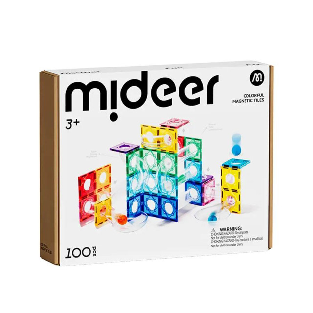 mideer 多彩透光磁力片(軌道遊戲組100PCS)