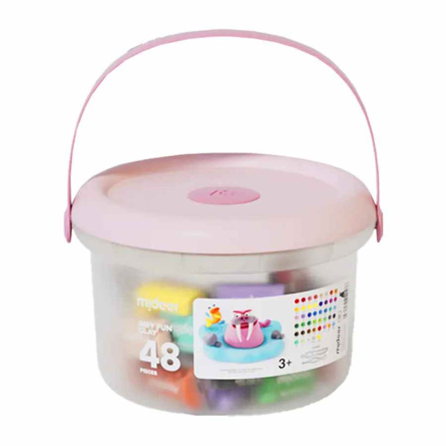 mideer 桶裝無毒輕黏土(48色)