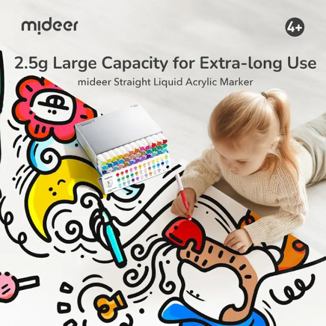 mideer 壓克力麥克筆-盒裝軟毛頭(24色)