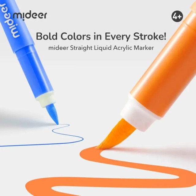 mideer 壓克力麥克筆-盒裝軟毛頭(36色)