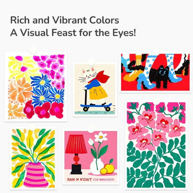 mideer 壓克力麥克筆-盒裝軟毛頭(36色)