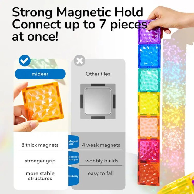 mideer 多彩透光磁力片(90片)