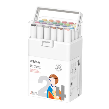 mideer 雙頭水性麥可筆(24色)