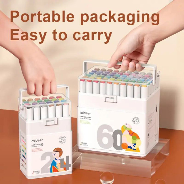 mideer 雙頭水性麥可筆(48色)