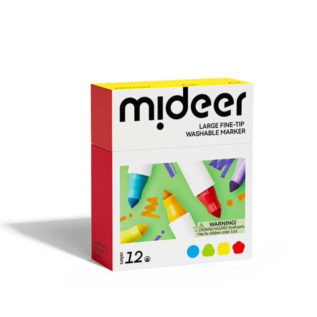 mideer 可洗彩色筆(12色)