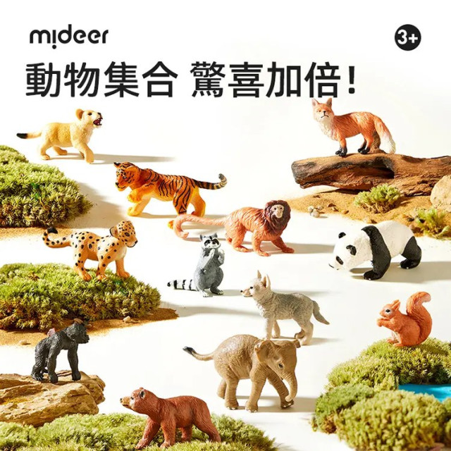 mideer 擬真動物套組-野生動物寶寶(12pcs)