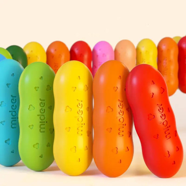 mideer 不沾手豌豆蠟筆(12色)