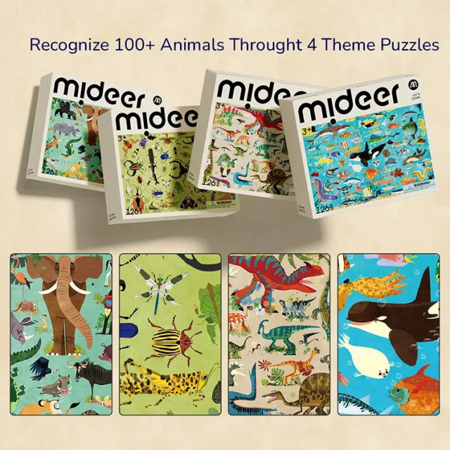 mideer 學習拼圖-海洋生物(126pcs)