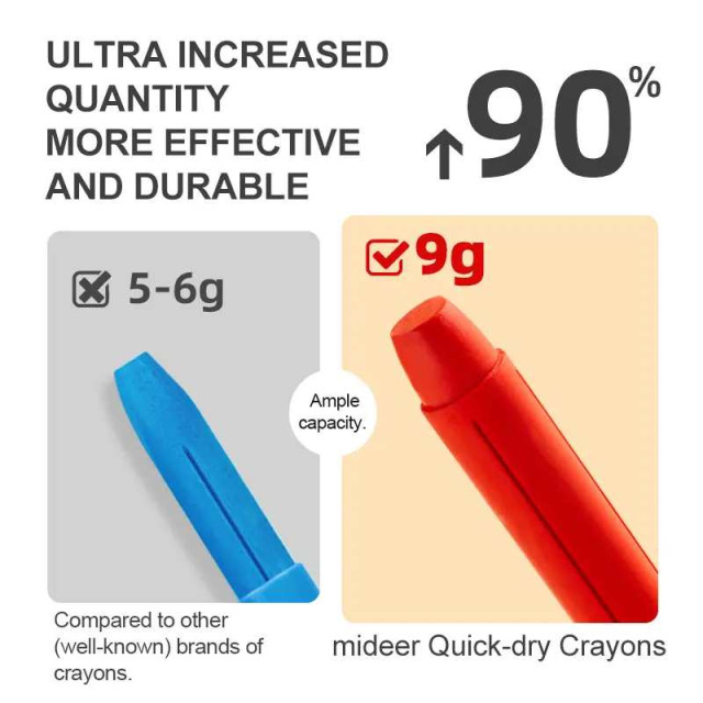 mideer 可洗式速乾絲綢蠟筆(24色)