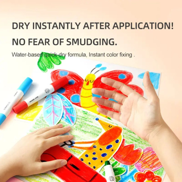 mideer 可洗式速乾絲綢蠟筆(36色)