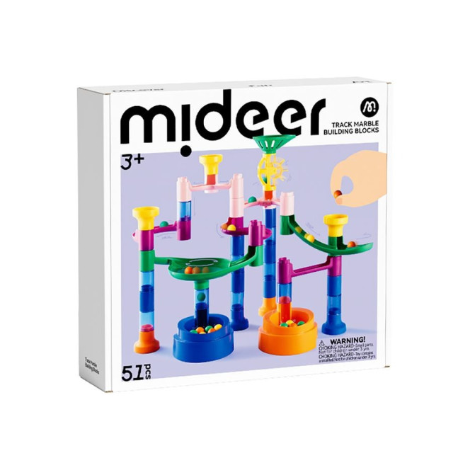 mideer 立體軌道球積木組-穿越迷宮(51pcs)