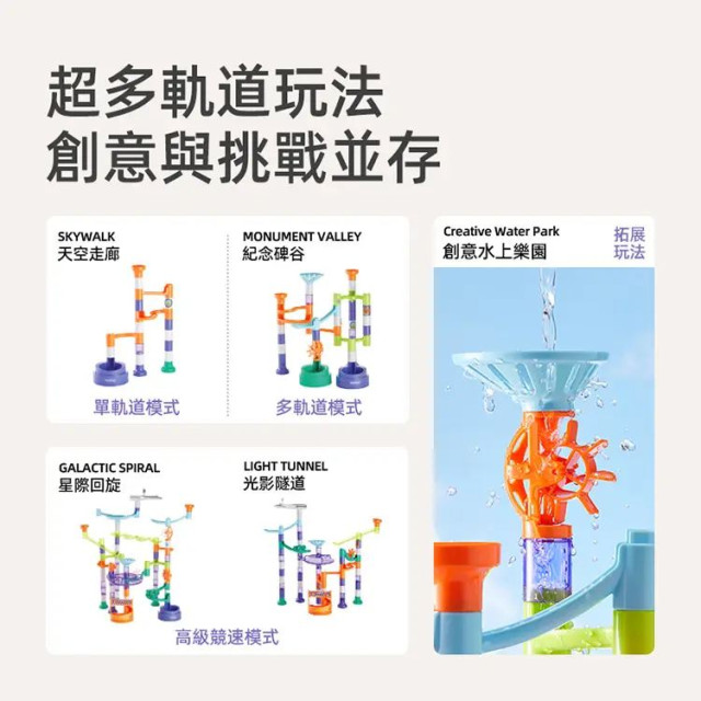 mideer 立體軌道球積木組-銀河競速(84pcs)