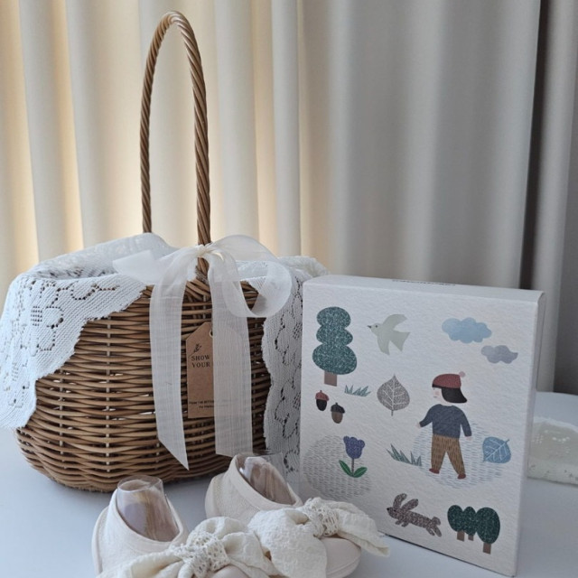 Ggomoosin 學步襪鞋 - 香草蝴蝶結 (短版)