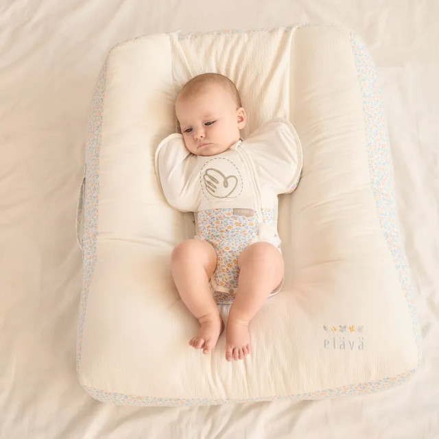 Elava 韓國 嬰兒包屁式安撫包巾(附舒眠墊)