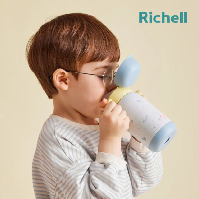 Richell 利其爾 TLI第四代 不銹鋼直飲保溫杯-宇宙奇航 450ml