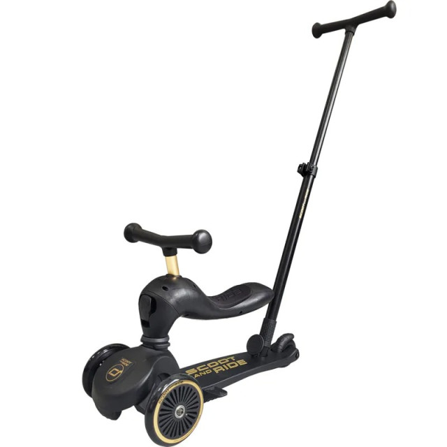 Scoot&Ride 奧地利 Kick 1 Push & Go 滑步滑板車-黑金