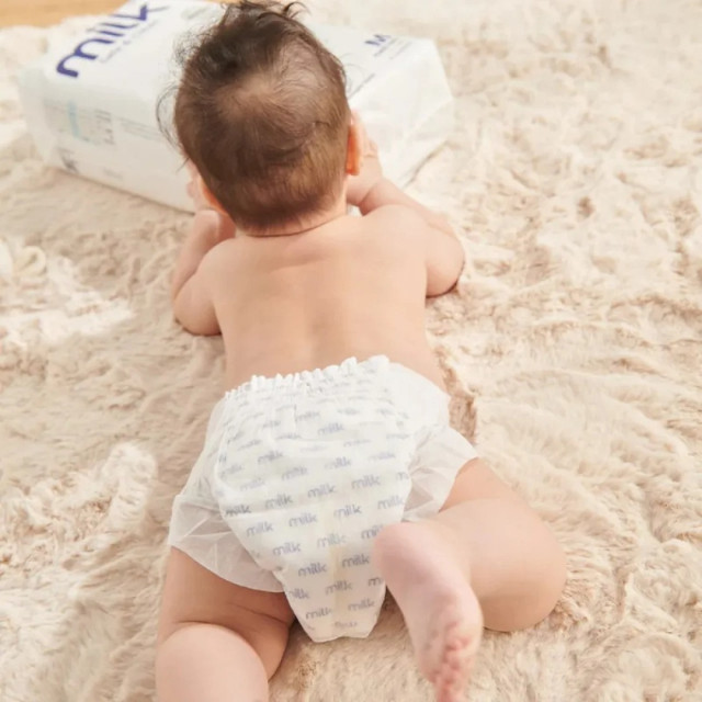 MILK™ 鎖水芯牛奶尿布-黏貼型(NB-22片) 四入箱購*2