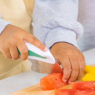 doddl 英國人體工學嬰幼兒學習餐具刀-湖水綠