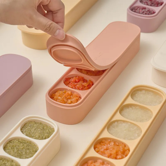 MOYUUM 韓國 雙層密封白金矽膠副食品分裝盒 12格