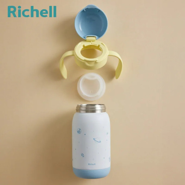 Richell 利其爾 TLI第四代 不銹鋼直飲保溫杯-宇宙奇航 450ml
