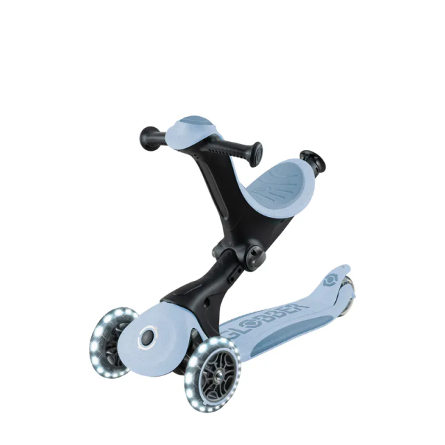 法國GLOBBER GO‧UP 5合1夢幻版360度多功能三輪滑板車 (白光發光前輪)