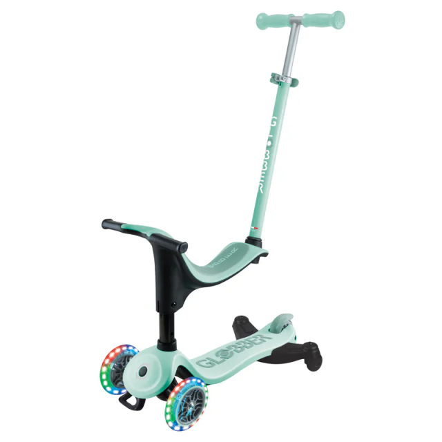 法國GLOBBER GO•UP 3合1輕奢版360度多功能三輪滑板車 (LED發光前輪)